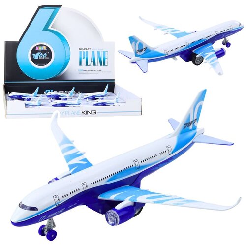 Putnički avion s povlačivim motorom, metalni, svjetla, zvukovi, 23 cm Slike