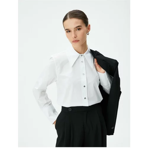 Koton Classic Shirt Long Sleeve Buttoned Regular Fit Cotton