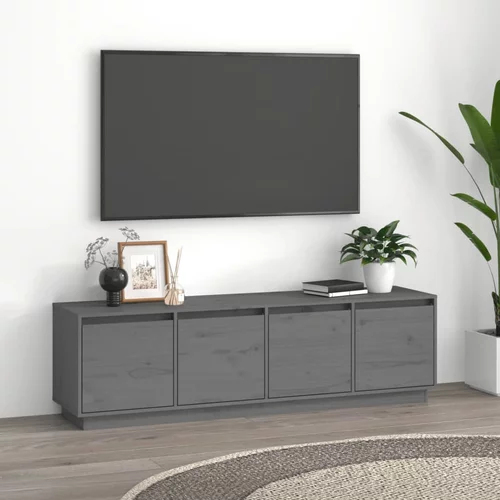 vidaXL TV ormarić sivi 156 x 37 x 45 cm od masivne borovine