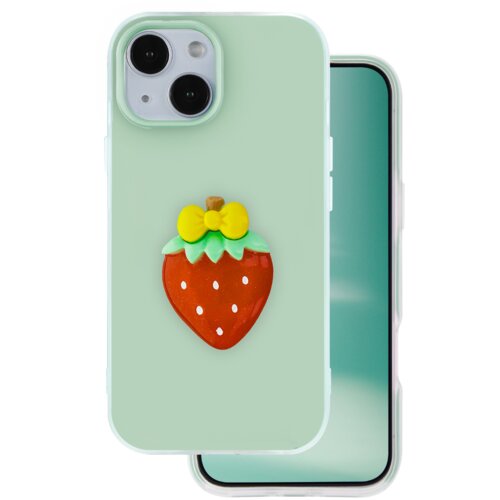 Onasi Tutti Frutti 2v1 silikonski ovitek za iPhone 15 - zelen Cene