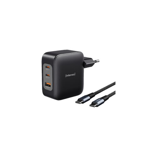 Intenso W100ACC+C520C, Power Adapter + Charging Cable Set, 100W, Fast Charging, GaN, Charge 3 Devices Simultaneously, Black Cijene