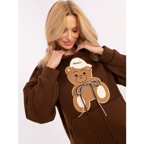 Italy Moda Sweatshirt-DHJ-BL-A8695.65P-brown Slike