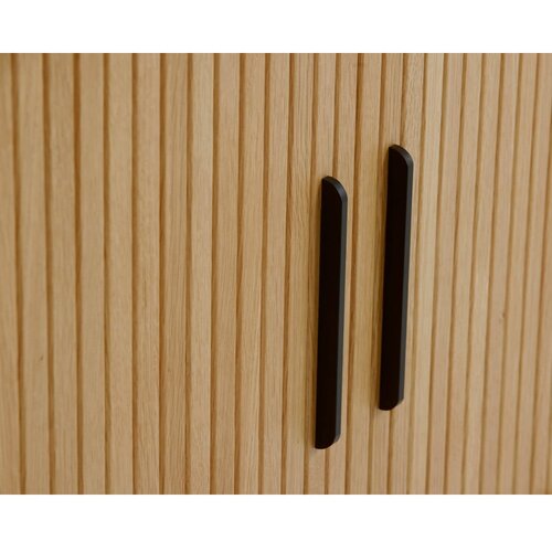 Unique Furniture Komoda u dekoru hrasta s kliznim vratima u prirodnoj boji 120x76x45 cm Nola &amp;ndash; Slike