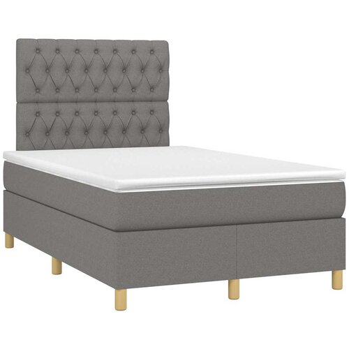  box spring s madracem tamnosivi 120 x 190 cm tkanina Slike