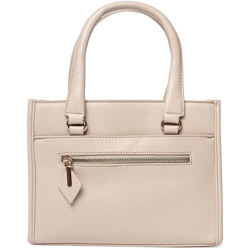 Shelvt Beige handbag with zipper Slike