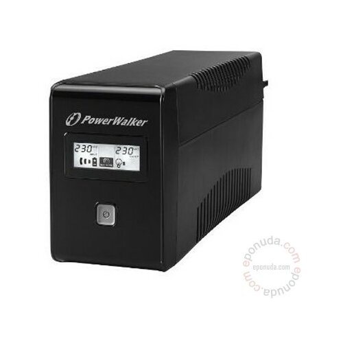 Powerwalker 850VA/480W, Line interactive RJ11 IN/OUT, USB, LCD (VI 850 LCD) ups Slike