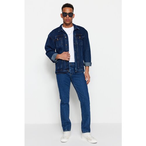 Trendyol Indigo 100% Cotton Straight Fit Jeans Cene