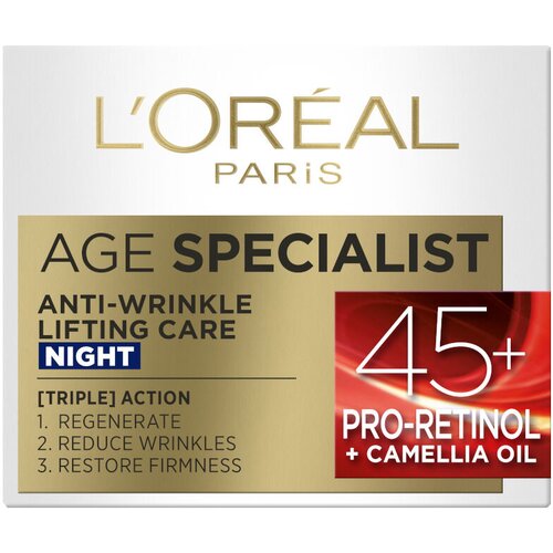 L´Oréal Paris Age Specialist Anti-Wrinkle Noćna njega potiv bora 45+ 50 ml Cene