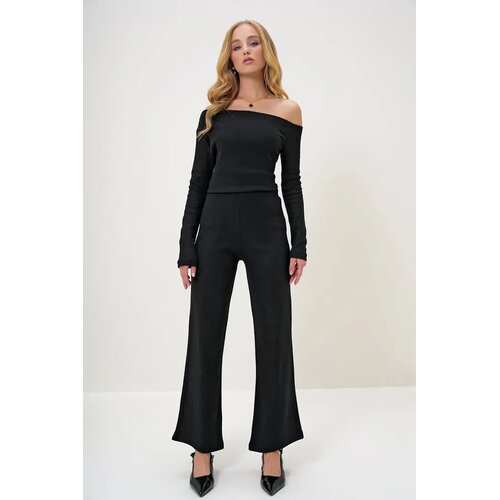 Trend Alacati Stili ženski komplet bluza i pantalone Alc-X13076, Crni Cene