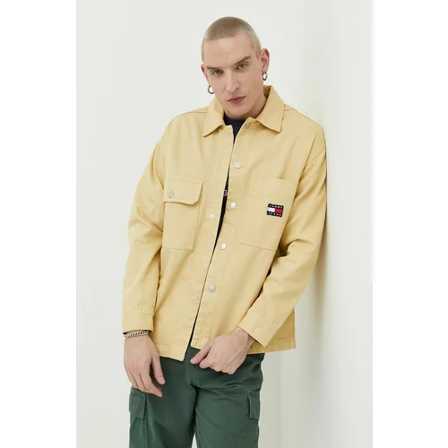 Tommy Jeans Jeans jakna moška, rumena barva
