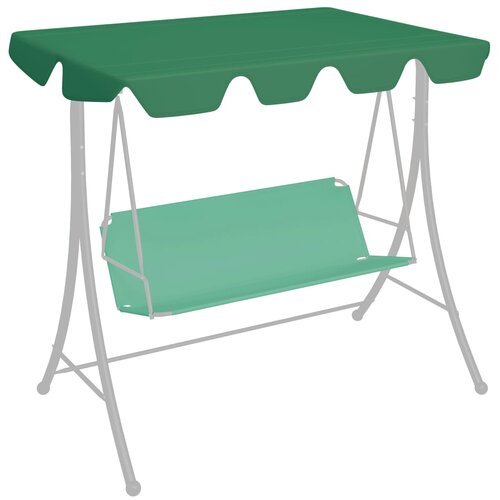 VidaXL Zamjenski krov za vrtnu ljuljačku zeleni 188 / 168x110 / 145 cm Slike