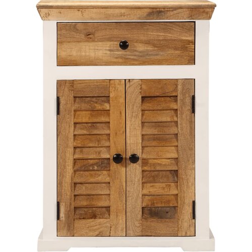 Maison Chic Komoda - Predalnik bela in rjava 55x30x73 cm trden robusten mangov les, (21722353) Slike