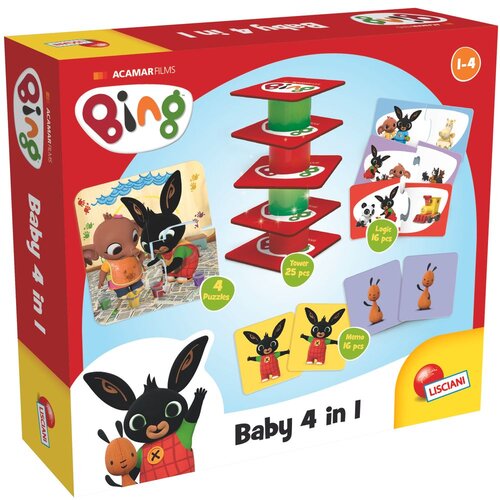Lisciani Bing i prijatelji Lisciani, Bing igre, Baby 4u1, Crvena Cijene