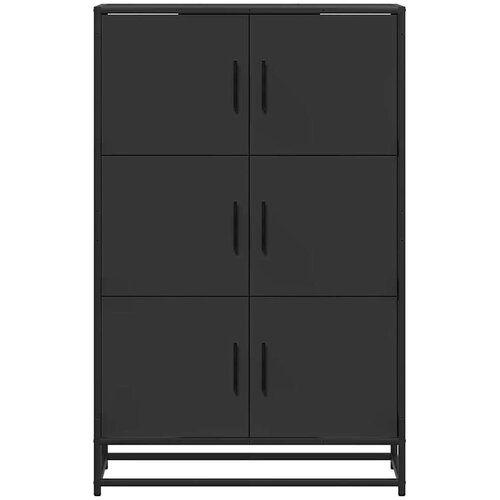 VidaXL Visoka ploča crna 68x35x106,5 cm Konstruirano drvo i metal Slike