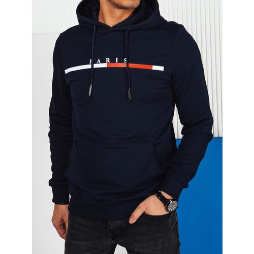 DStreet Bluza męska z nadrukiem granatowa Slike