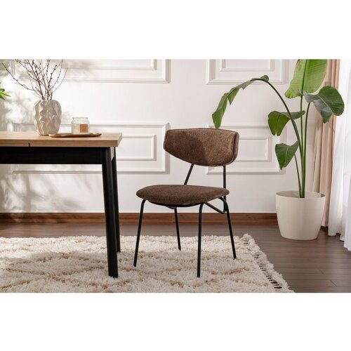 Hanah home stolica nancy - brown, black brownblack chair set (2 pieces) Cene