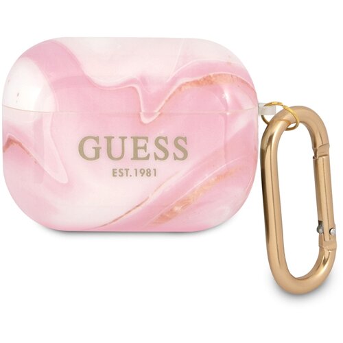 Guess Ohišje za slušalke Airpods za Airpods Pro New Marble Anti-Shock, Šampanjec roza, (5000075480) Cene