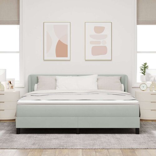 Box Spring Krevet s Madracem Svjetlosiva 180x200 cm Bar&amp;scaron;un Slike
