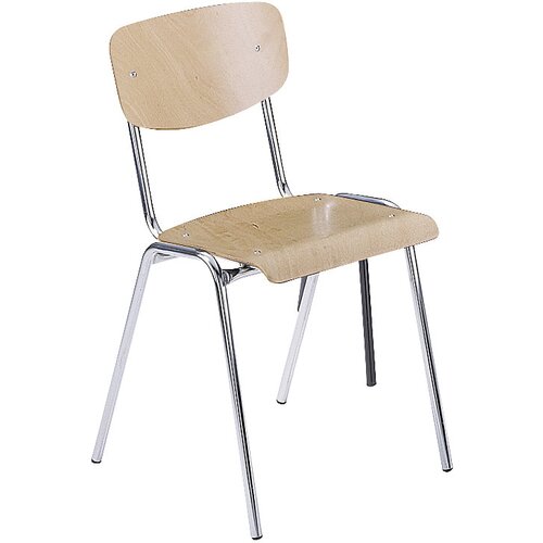  Stol za nalaganje CLASSIC, kromirano ogrodje, DE 4 kosi, les naravna bukev Cene