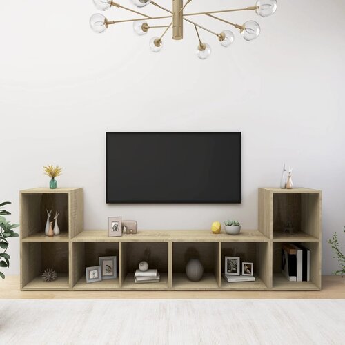 TV ormarići 4 kom boja hrasta 72 x 35 x 36,5 cm od iverice Slike