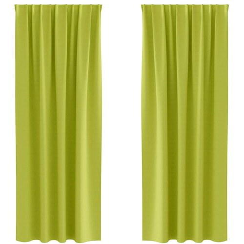  Zavjese za blackout s prstenovima 2 pcs Zelena 245 x 140 cm Slike