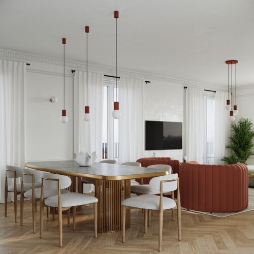 Sollux SL.1730 - visilica na sajli halo 3xG9/8W/230V, prečnik 25 cm, narandžast Slike