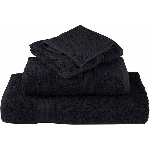  8-dijelni vrhunski set ručnika SOLUND crni 600 gsm Slike