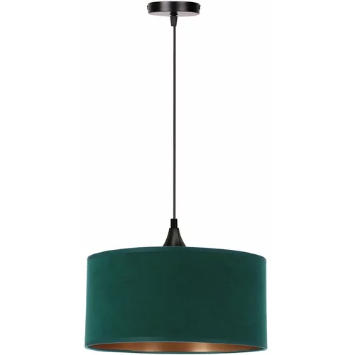 Candellux Lighting Modrozelena viseča svetilka s tekstilnim senčnikom ø 30 cm Maloto –
