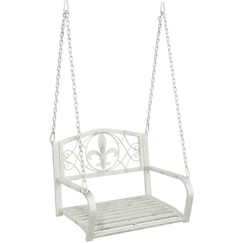 VidaXL Ljuljačka Čelik 71 5 x 59 x 55 cm Antič White - antično bijela 71 5 x 59 x 55 cm Slike