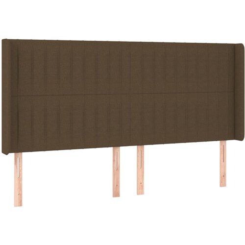 Maison Chic Vzglavna omarica - Nočna omarica - Posteljna omarica z ušesi temno rjavo 203x16x118/128 cm blago, (21709770) Cene