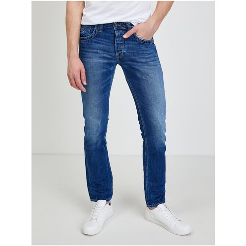 PepeJeans Dark blue men straight fit jeans Cash - Men Slike