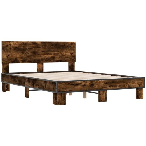 vidaXL Okvir za krevet boja hrasta 120x190cm konstruirano drvo i metal Cene