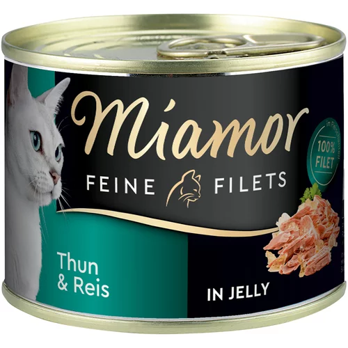 Miamor Ekonomično pakiranje Feine Filets 12 x 185 g - Tuna i riža u želeu