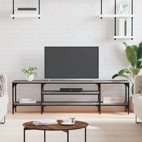 The Living Store TV omarica siva sonoma 161x35x45 cm inženirski les in železo - TV Omarica, (21375185) Slike