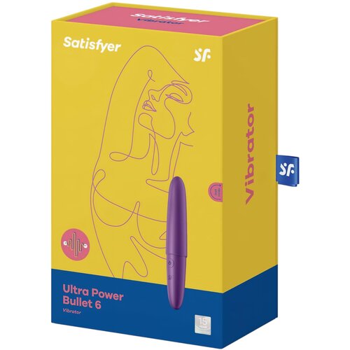 Satisfyer Ultra Power Bullet 6 - punjivi vodootporni vibrator (ljubičasti) Slike