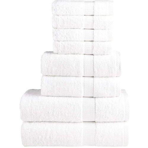 vidaXL Komplet brisač iz bombaža 8-delni bela 600 gsm 100 % bombaž Cene