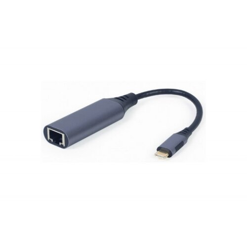 Gembird USB-C to Gigabit Ethernet Adapter, Cable 0.15m, Space Grey Cene