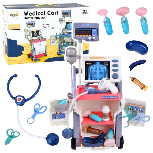  Mali doktorski set, medicinska kolica, rendgenska EKG svjetla, ružičasta, 16 kom. Cijene