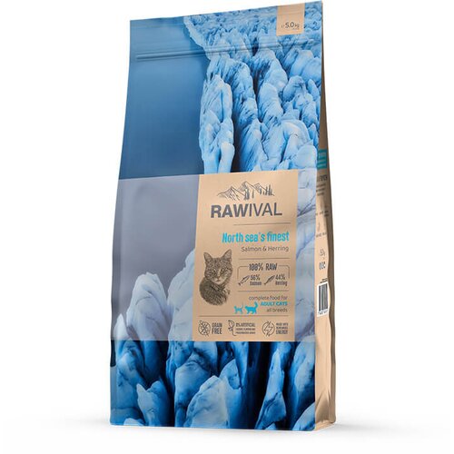 Craftia RAWIVAL North Sea&rsquo;s Finest Adult Cat - losos i haringa za odrasle mačke (400g, 1,7kg, 5kg) 5kg Cene