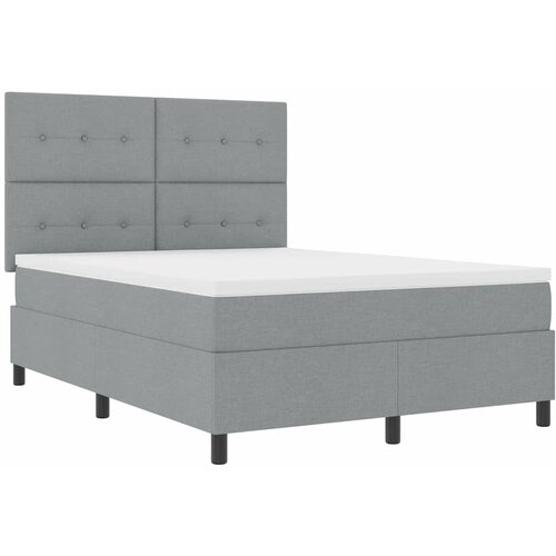  Krevet s opruga kutije Svjetlosiva 140 x 190 cm tkanina Slike