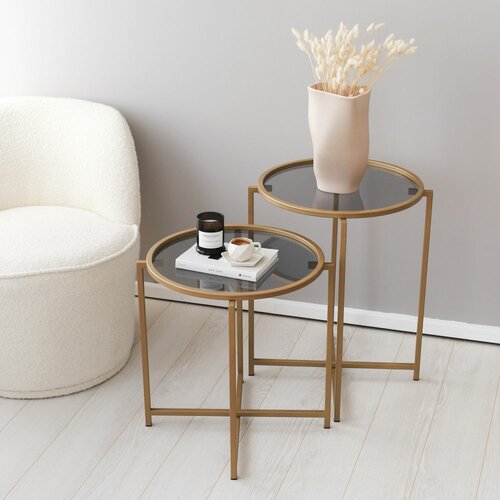 Woody Fashion S406 - Gold GoldFume Coffee Table Set Slike