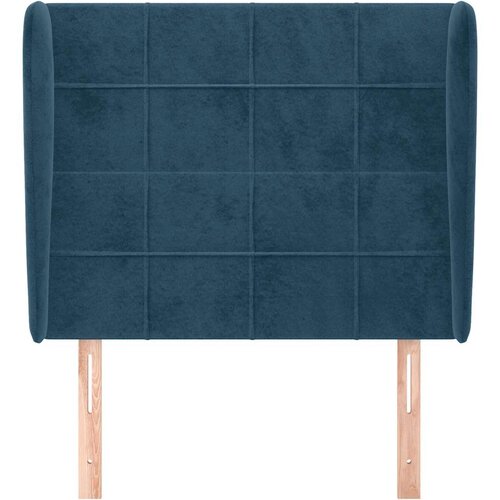  Uzglavlje s u&amp;scaron;ima tamnoplavo 93x23x118/128 cm bar&amp;scaron;unasto Slike