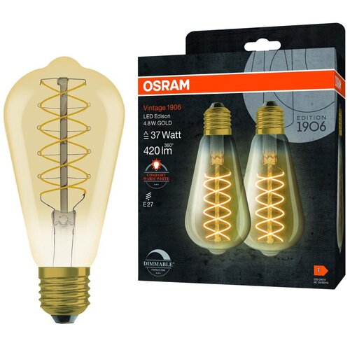  SET 2x LED prigu&scaron;iva sijalica VINTAGE FILAMENT E27/4,8W/230V 2200K - Osram Cene