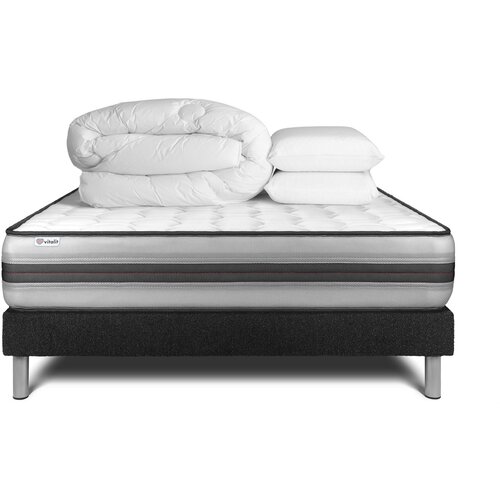 VITALIT Celoten paket za posteljo - Vzmetnica 140x190 cm + Vzmetni okvir z letvami (v kompletu) + 2 vzglavnika + Prevleka - Vitalpower Recover, (21613737) Cene