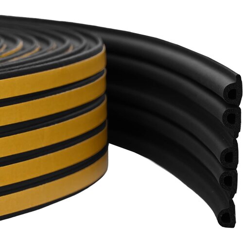  Samoljepiva brtvila za prozore Crna 9 x 6 mm 50 m EPDM pjena Slike
