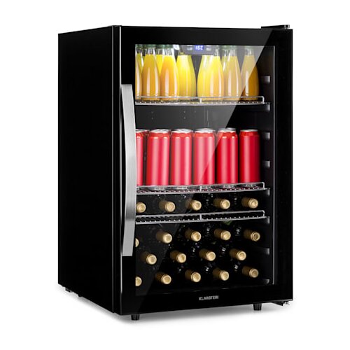 Klarstein Beersafe 5XL, hladilnik, 148 litrov, 3 police, panoramska steklena vrata, nerjaveče jeklo Cene