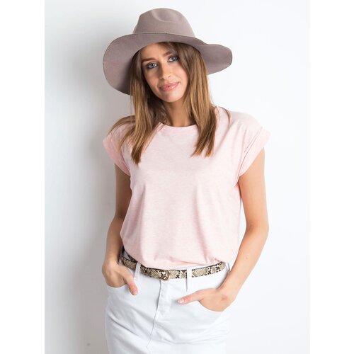 BASIC Feel Good T-shirt-RV-TS-4833.90P-light pink Cene