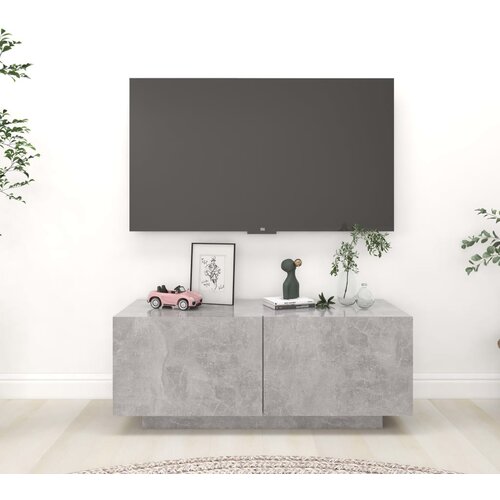 VidaXL TV omarica betonsko siva 100x35x40 cm iverna plo&amp;scaron;ča Slike