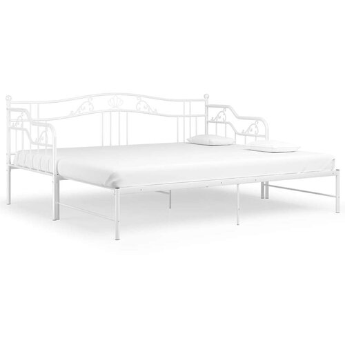 VidaXL okvir za krevet na razvlačenje bijeli metalni 90 x 200 cm Slike