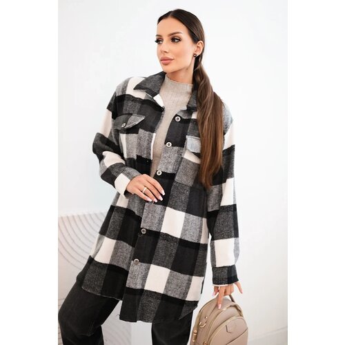 Kesi Włoski Women&amp;#039;s checkered shirt graphite Slike